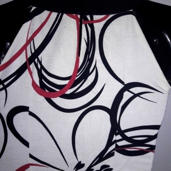 Petites Graphic Print A-Line Dress, 0P - Picture 8 of 9